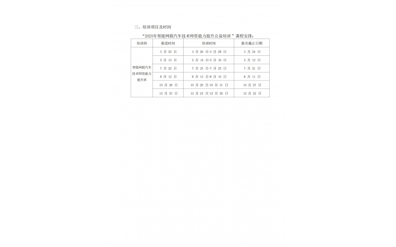 關(guān)于舉辦2025年智能網(wǎng)聯(lián)汽車(chē)技術(shù)師資能力提升公益培訓(xùn)通知